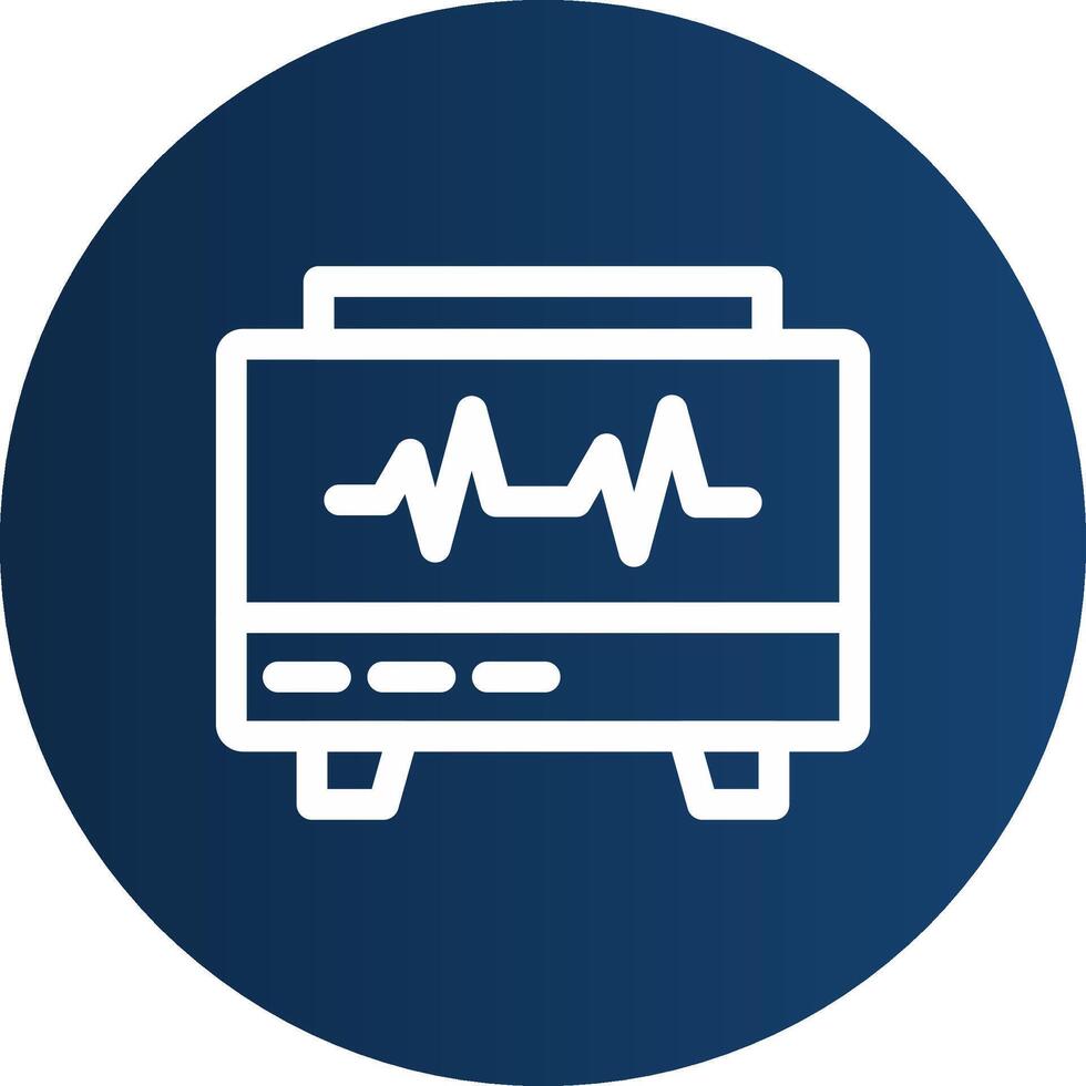 EKG-Monitor kreatives Icon-Design vektor