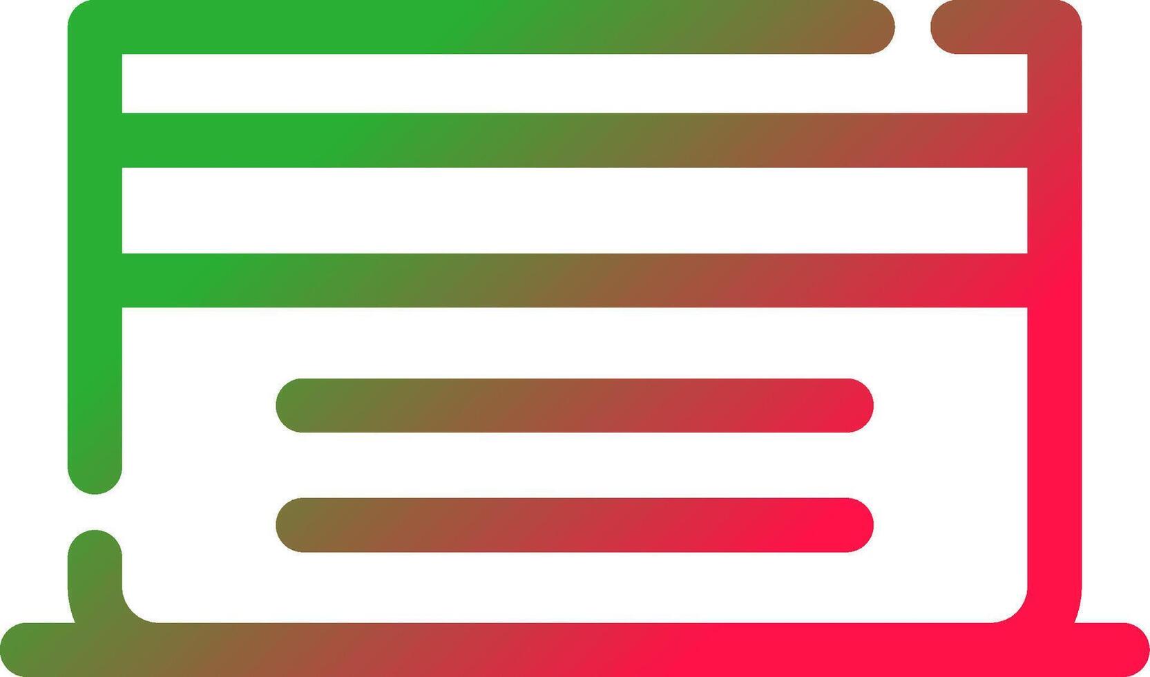 linje röd och grön lutning vektor