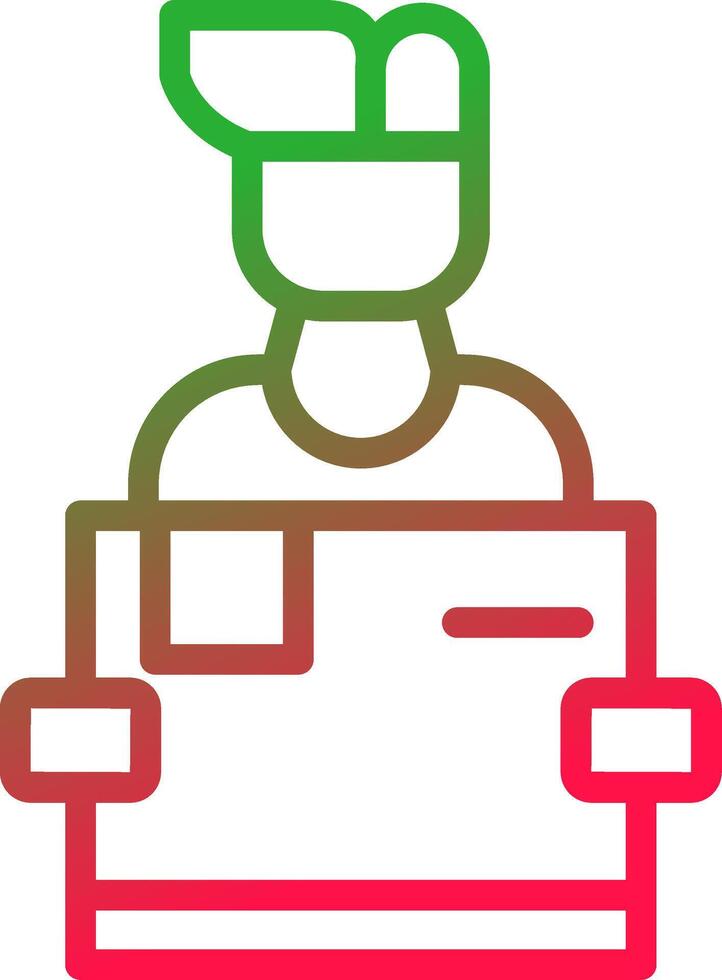 Linie rot und Grün Gradient vektor