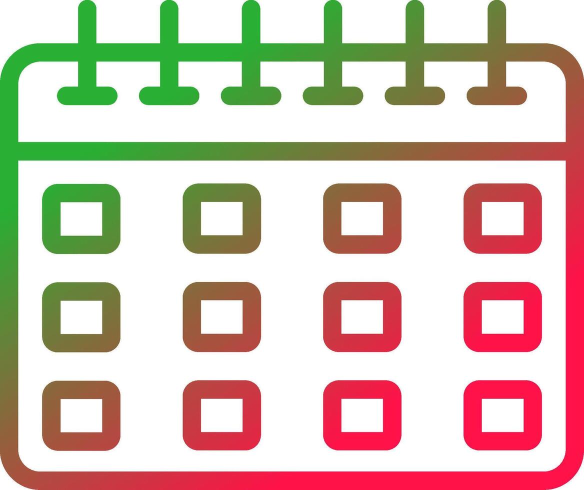 Linie rot und Grün Gradient vektor