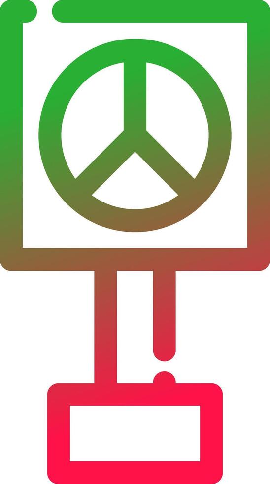 Peace-Zeichen kreatives Icon-Design vektor