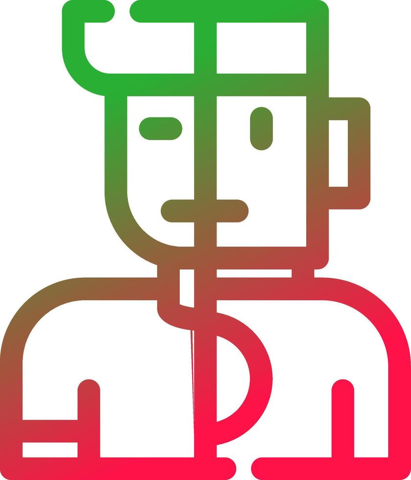 humanoides kreatives Icon-Design vektor
