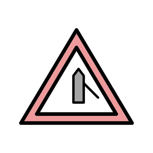 Vektor-Querstraße vom rechten Verkehrsschild-Symbol vektor