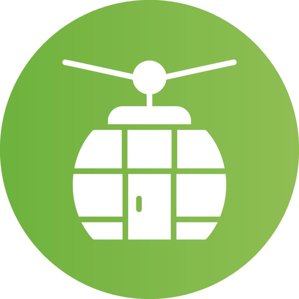 Seilbahn kreatives Icon-Design vektor