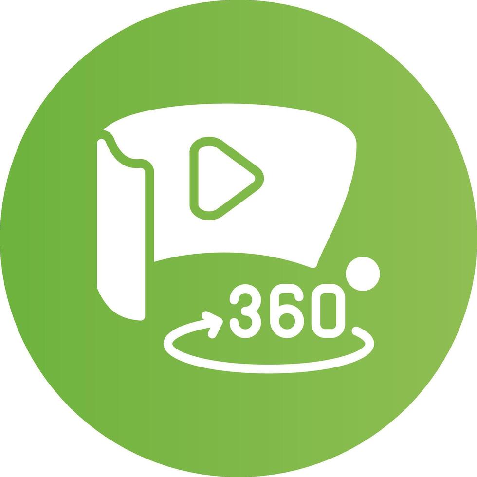 360 Grad Video kreativ Symbol Design vektor