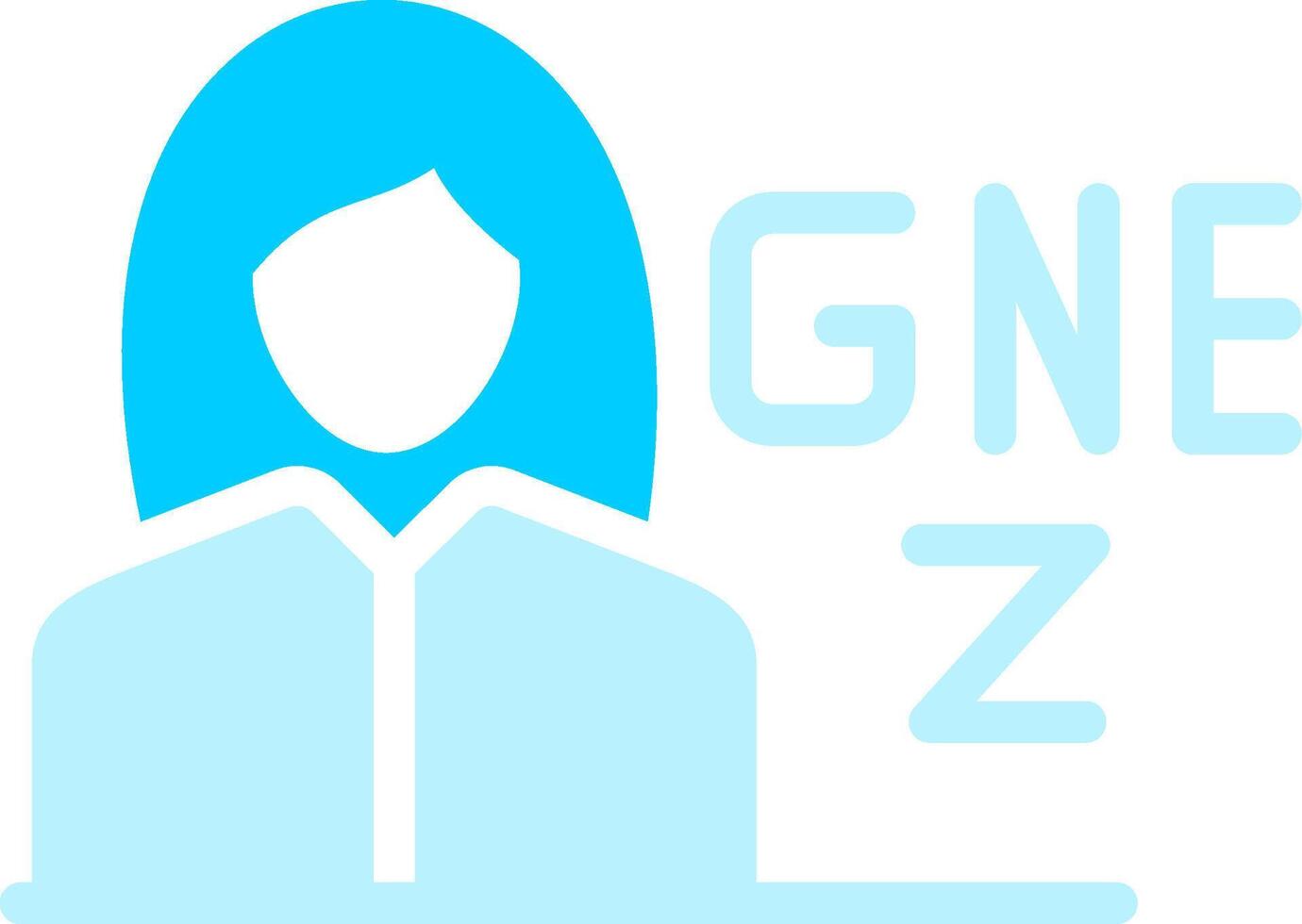 gen z weiblich kreativ Symbol Design vektor