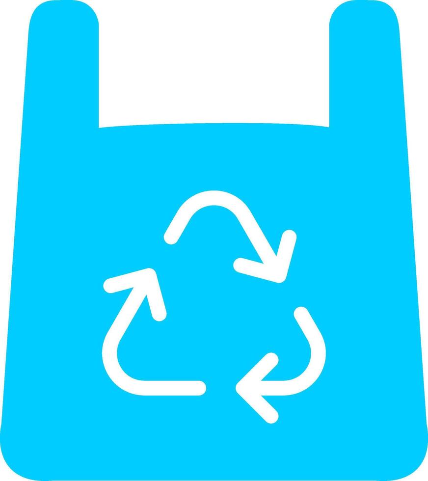 Recycling-Plastiktüte kreatives Icon-Design vektor