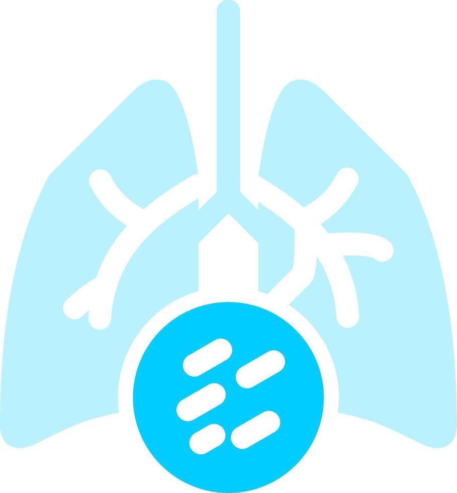 Lungenkrebs kreatives Icon-Design vektor