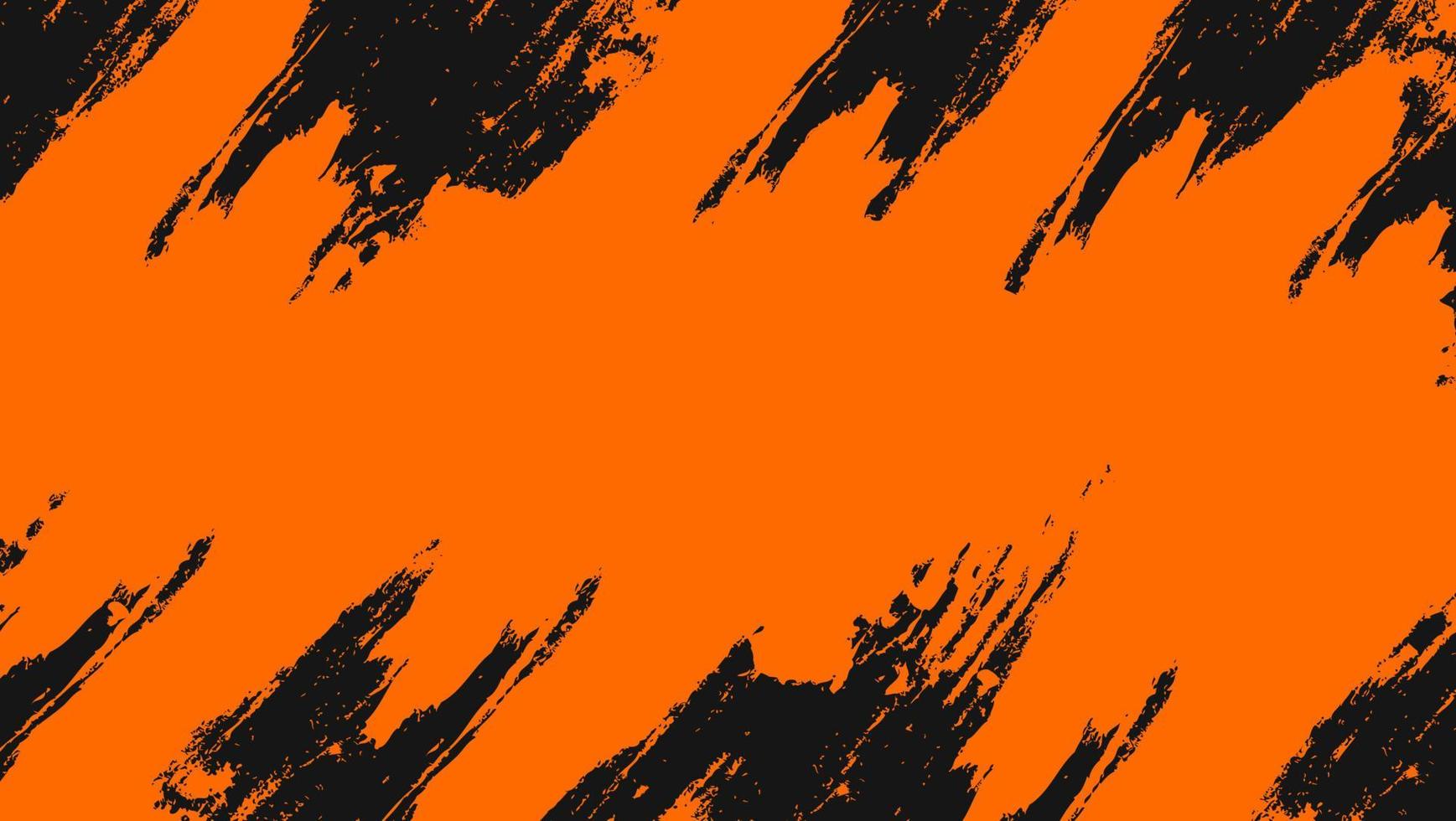 minimal abstrakt orange repa grunge textur i svart bakgrund vektor