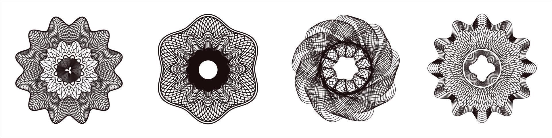 guillocherad rosett eller spirograph bakgrund vektorillustration vektor