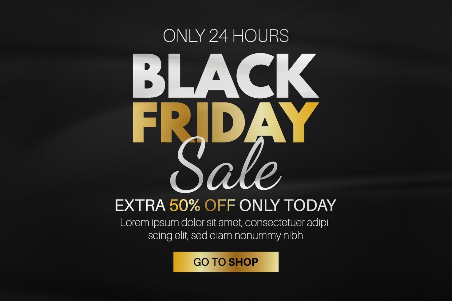 Black Friday Sale Banner Premium Hight Quality Vector in geklebtem Papierhintergrund. Luxus-Gold-Kombination. am besten für die geschäftsförderung