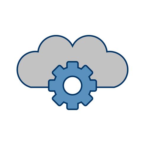 Vektor-Cloud-Einstellungen-Symbol vektor