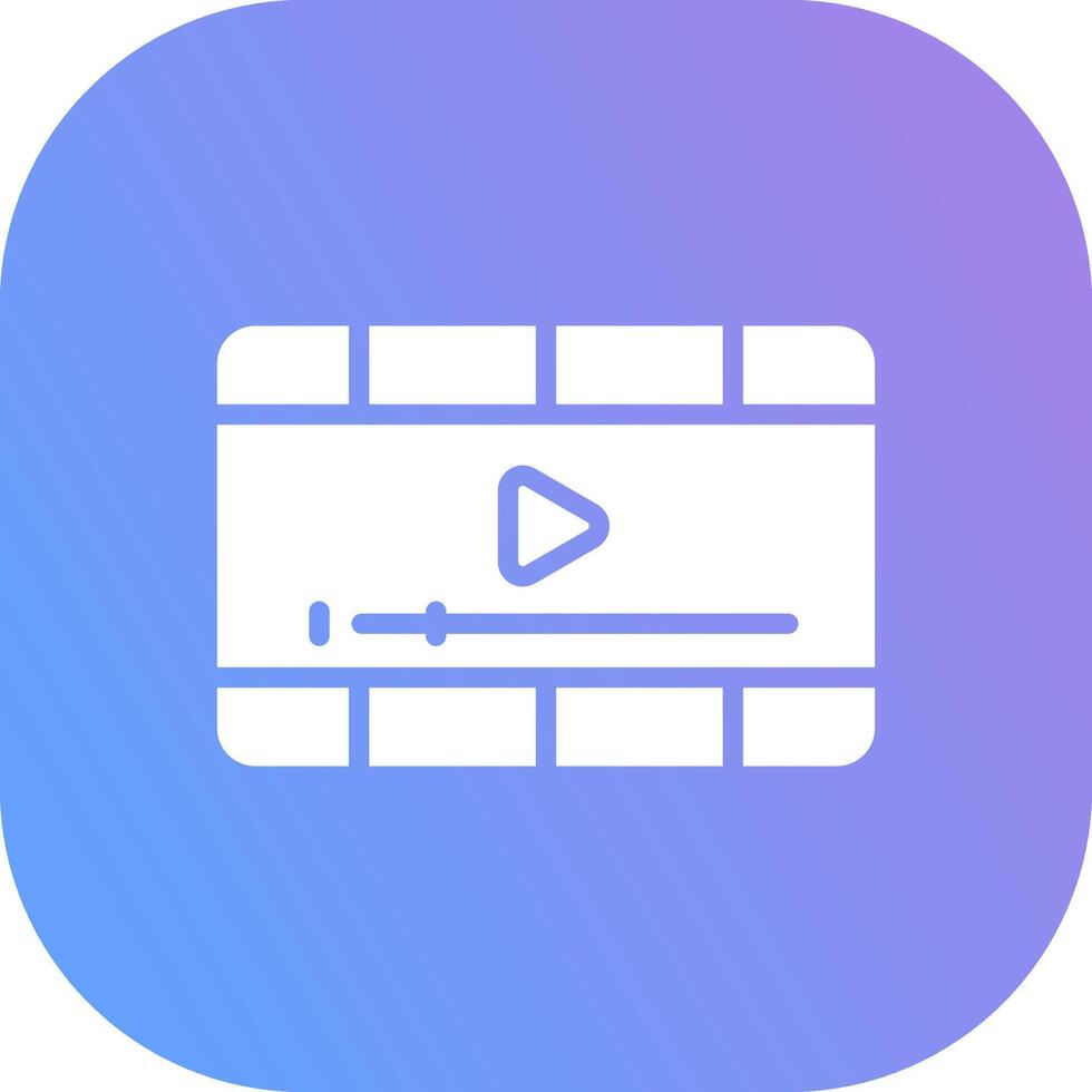 Video-Player kreatives Icon-Design vektor