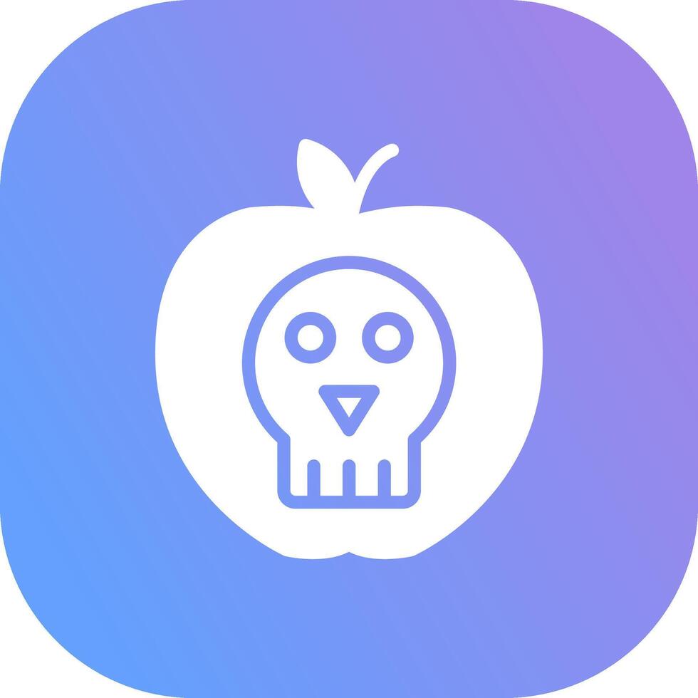 kreatives Icon-Design mit vergiftetem Apfel vektor