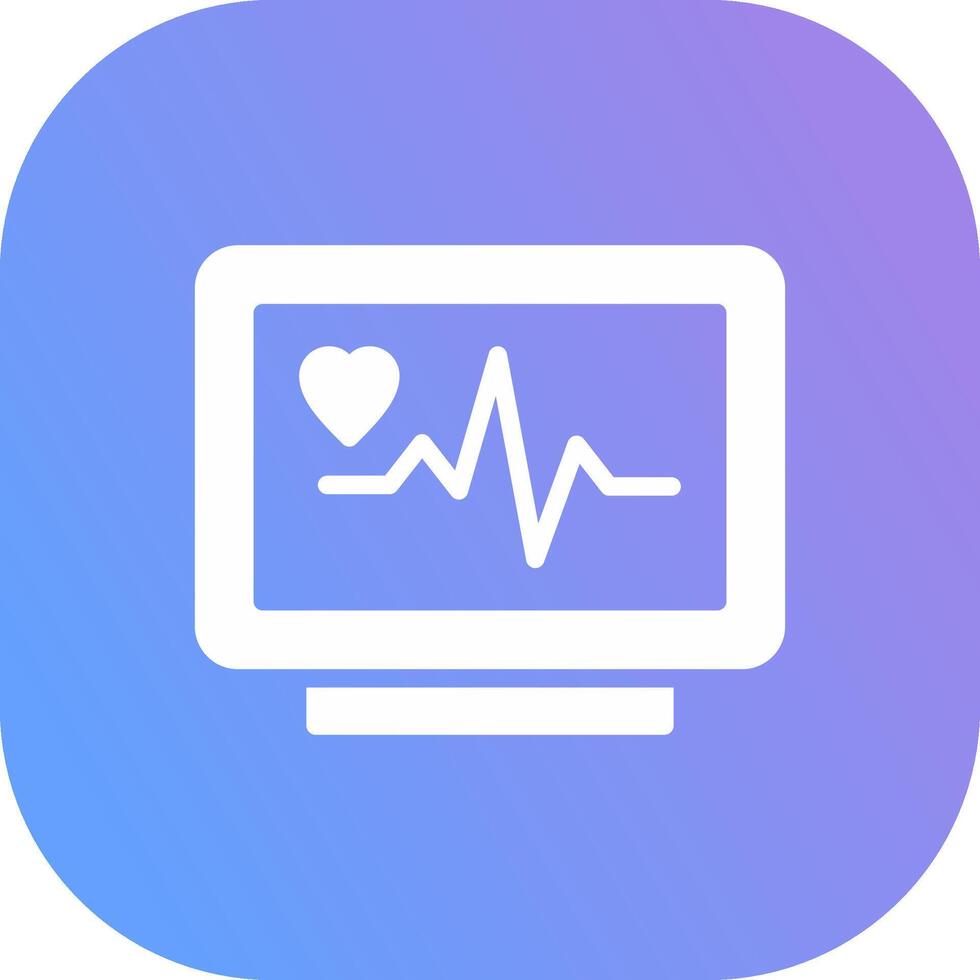 EKG-Monitor kreatives Icon-Design vektor