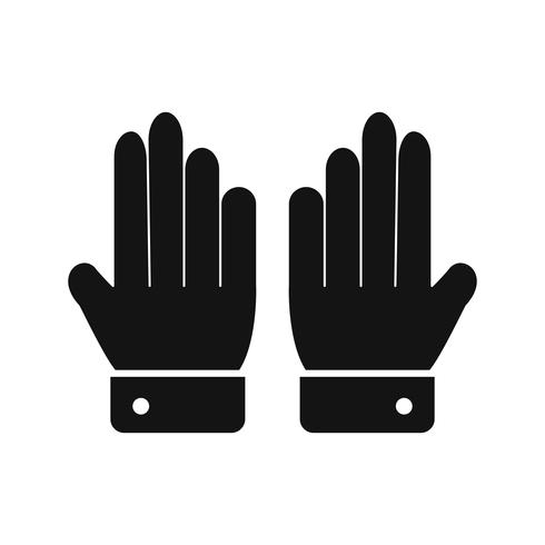 Handschuh-Ikonen-Vektor-Illustration vektor