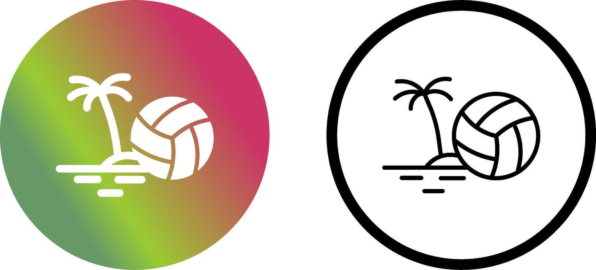 Beachvolleyball-Vektorsymbol vektor