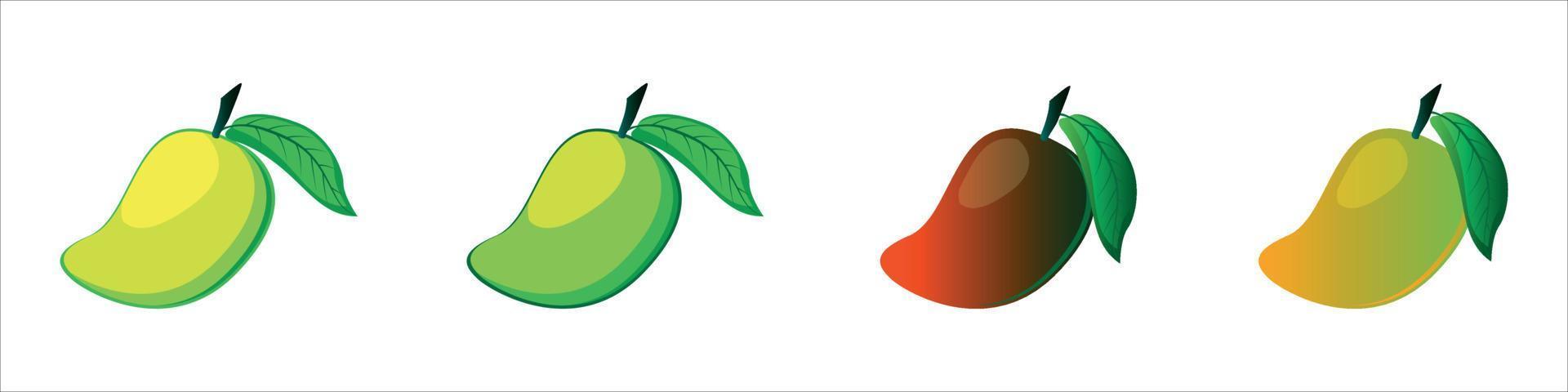 Mango-Symbole gesetzt vektor