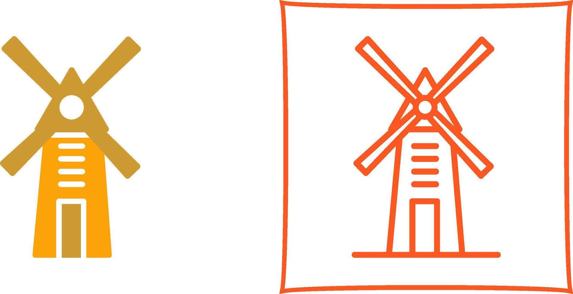 Symbol für Windmühlenvektor vektor