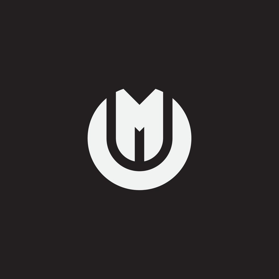 mu monogram design vektor