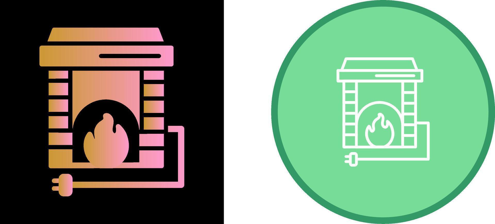 Vektorsymbol für elektrischen Kamin vektor