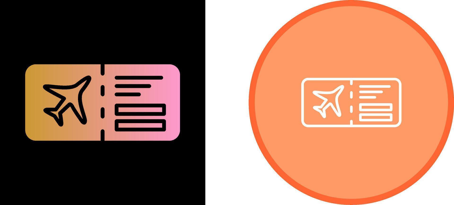 Vektorsymbol für Flugtickets vektor