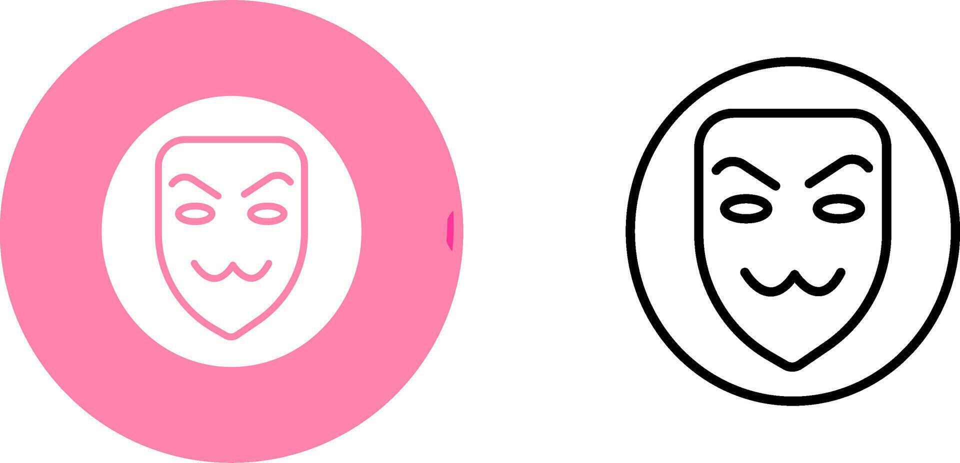 Hacker-Maskenvektor-Symbol vektor