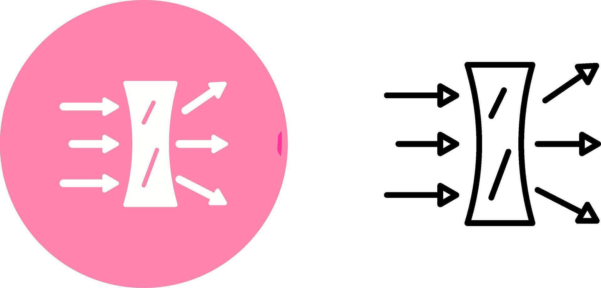 Reflexionsvektor-Symbol vektor