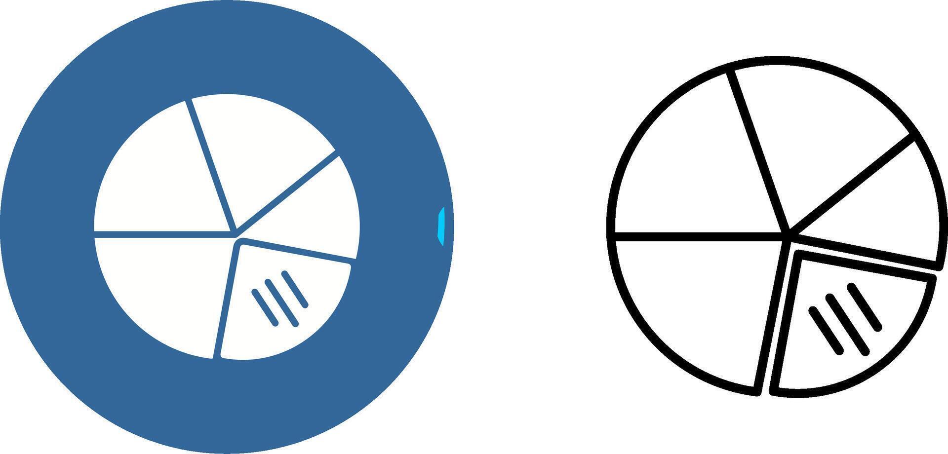 cirkeldiagram vektor ikon