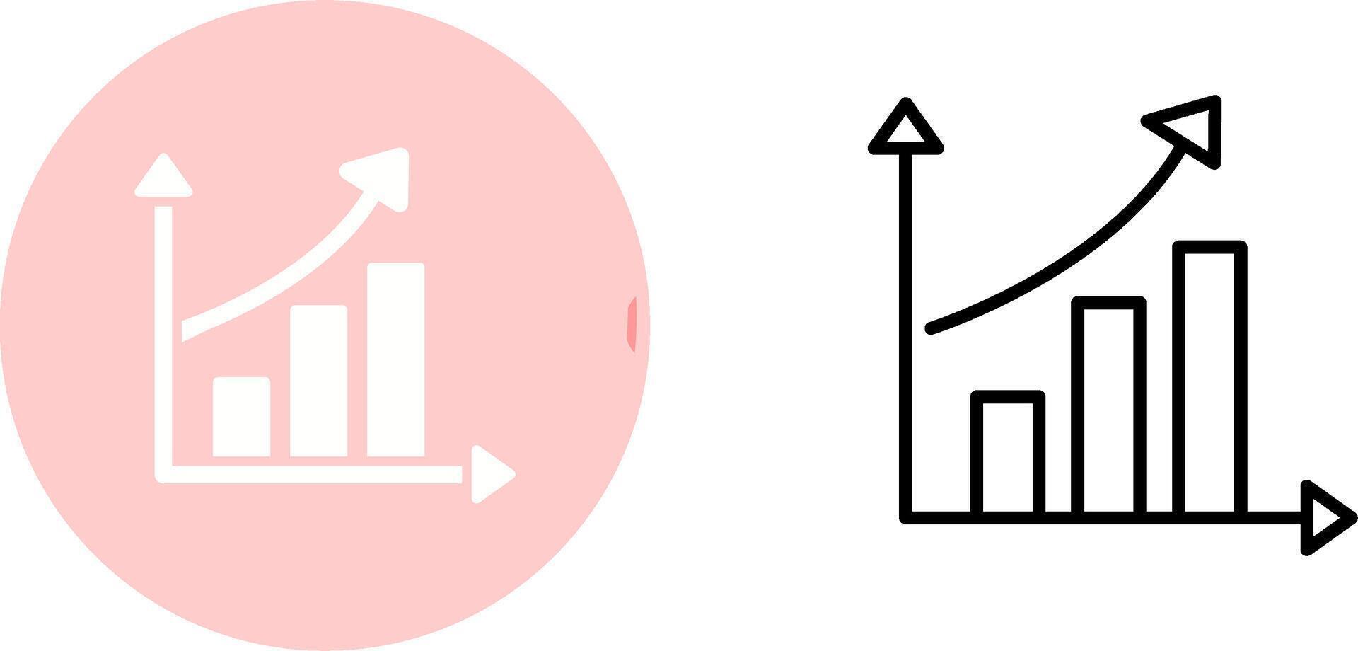 Vektorsymbol für steigende Statistiken vektor