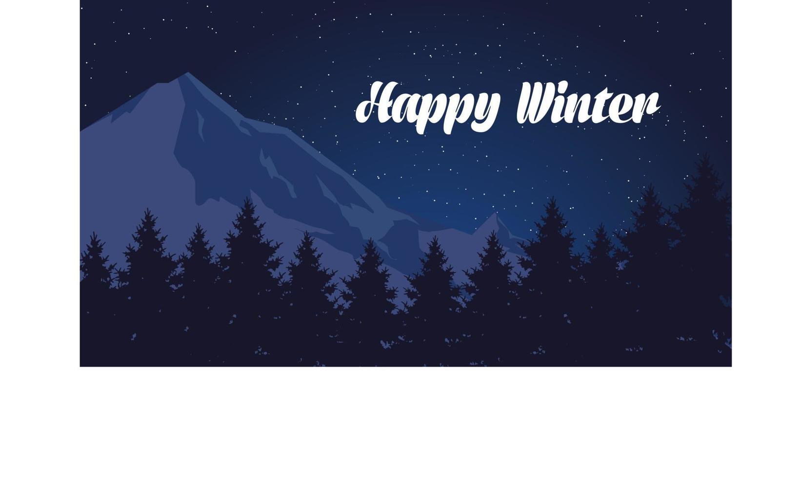 Winterschlussverkauf-Banner-Postschablone mit schneebedecktem Hintergrund vektor