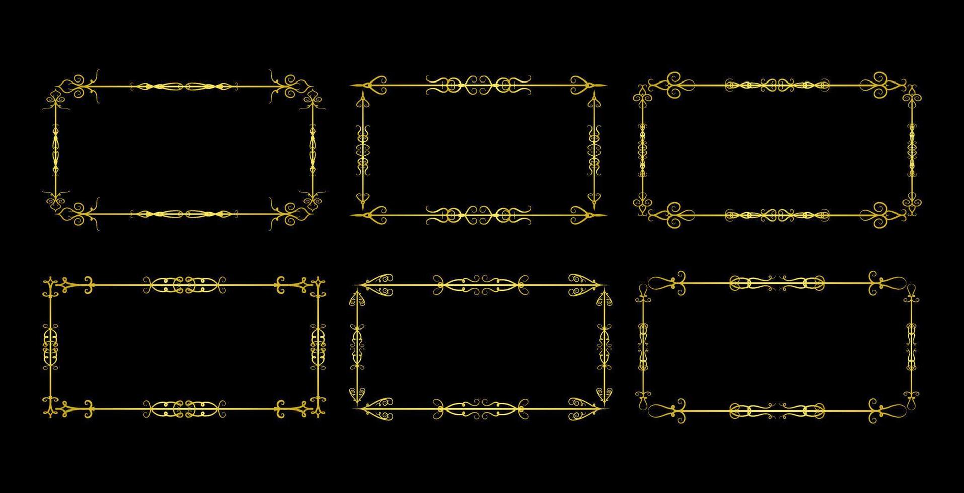 rahmen gold vintage element vektor