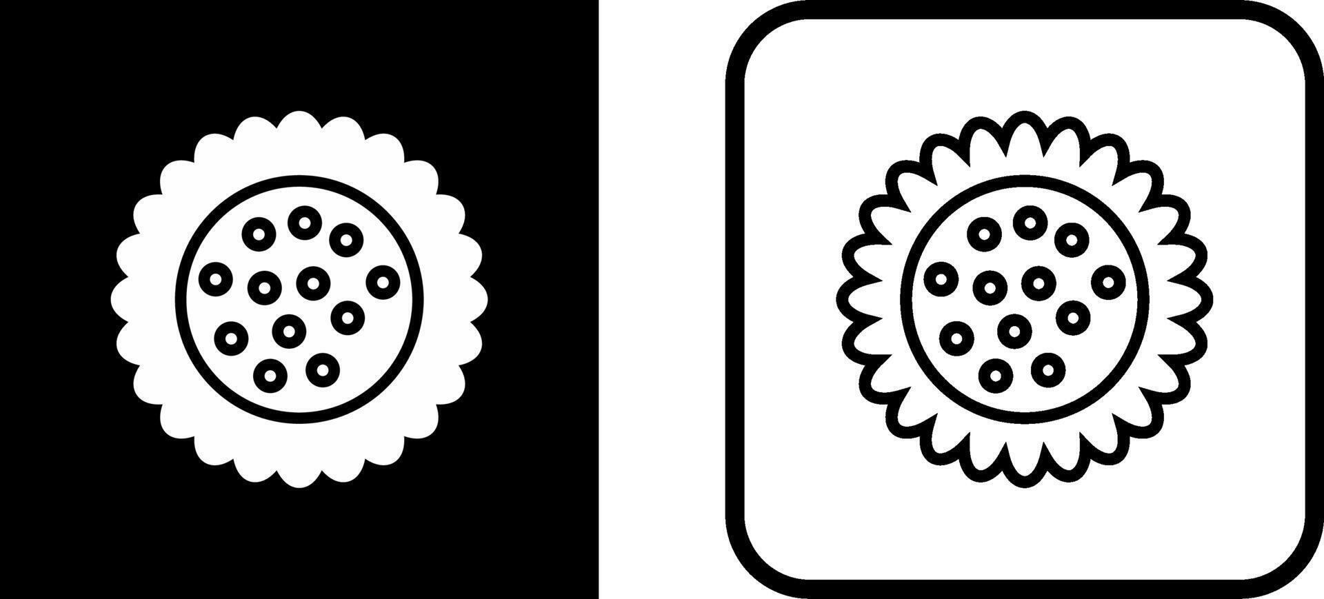 Symbol für Sonnenblumenvektor vektor