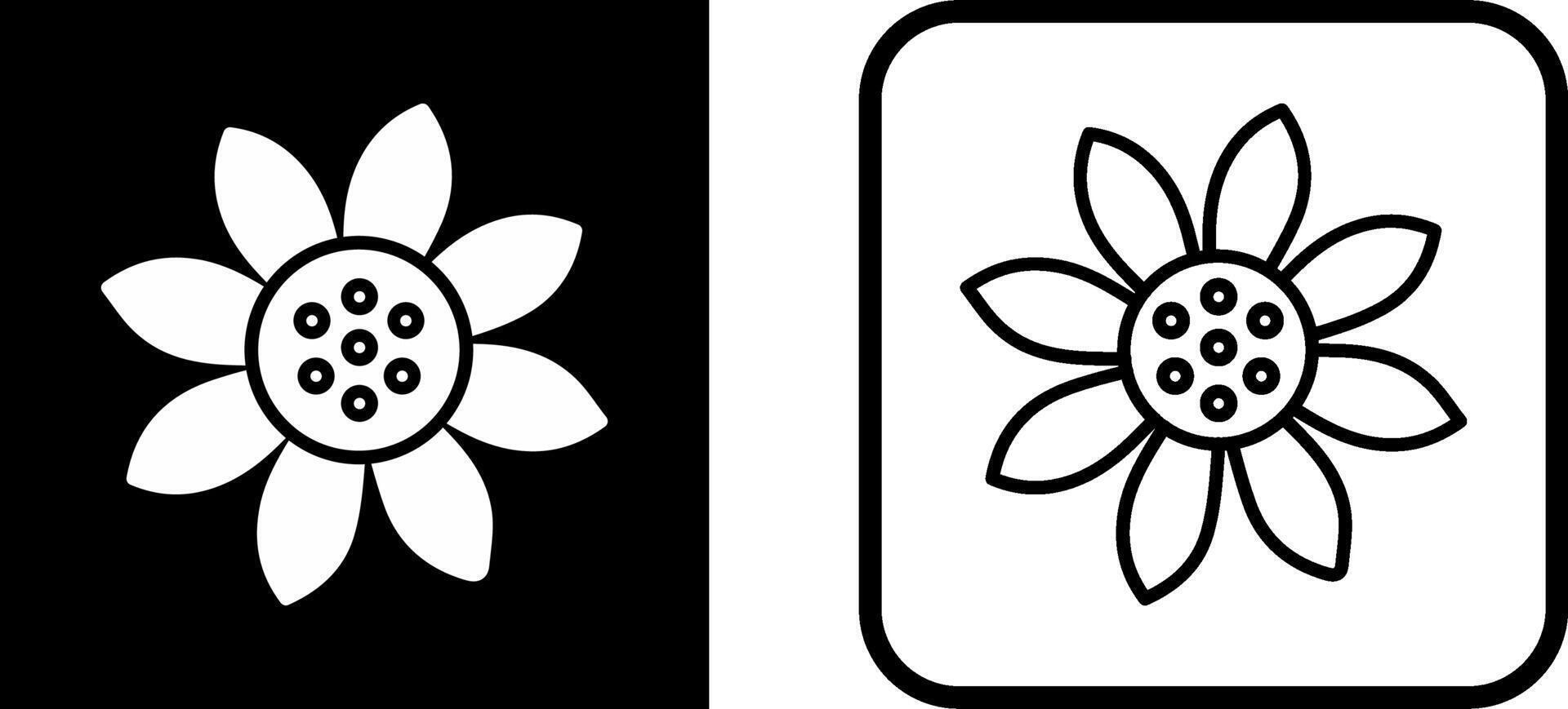 Symbol für Sonnenblumenvektor vektor