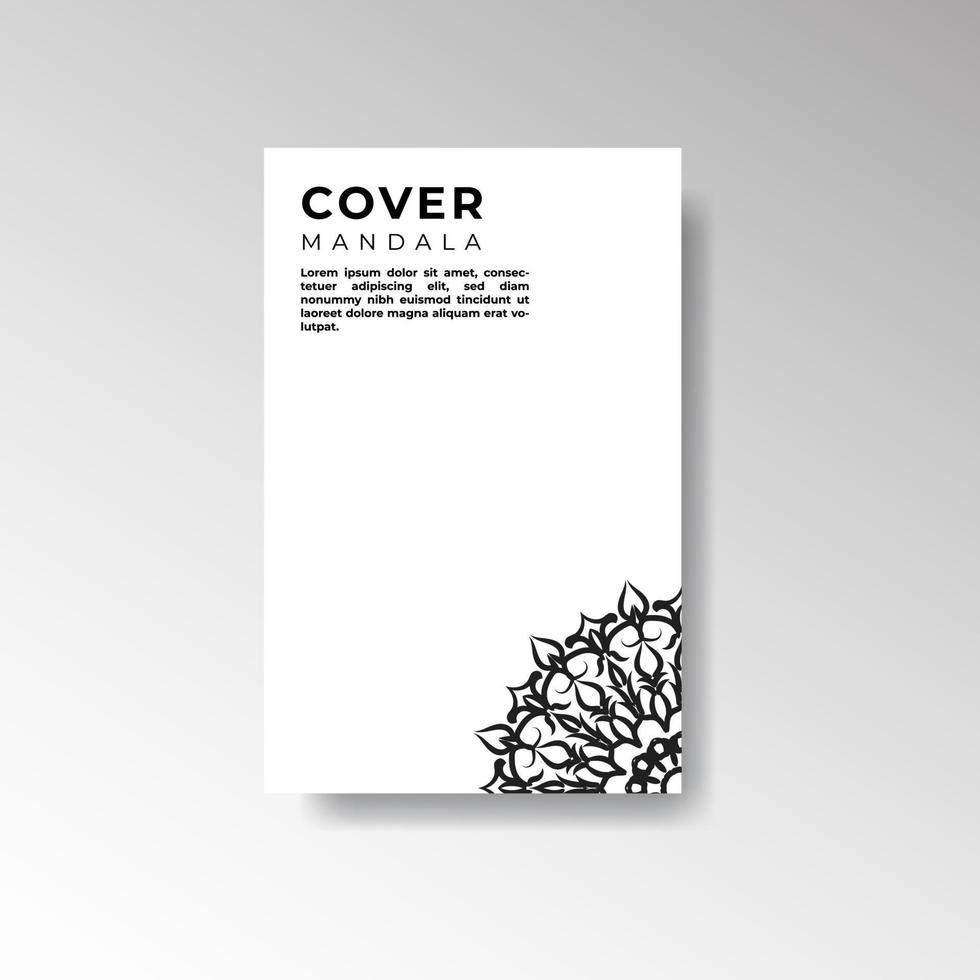 Cover-Vorlage mit Mandala-Blume vektor