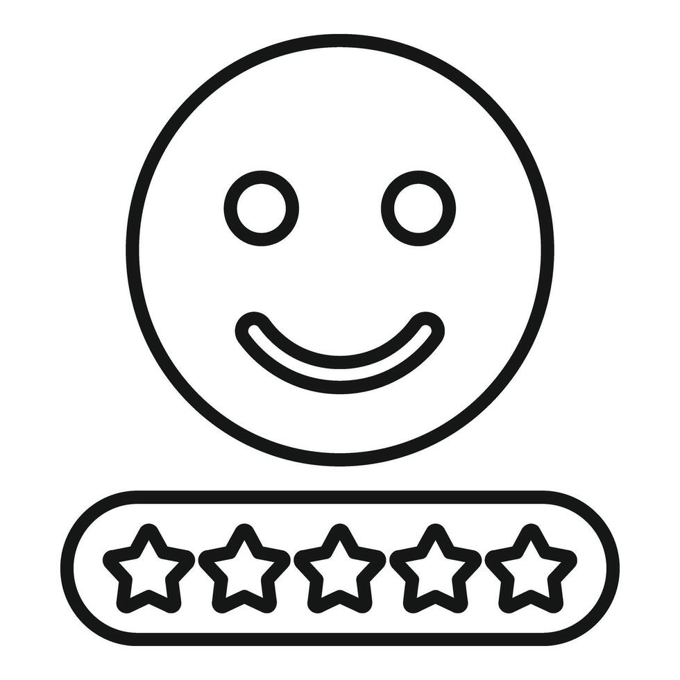 schnell Bewertung Emoji Symbol Gliederung Vektor. Spiel Star Taste vektor