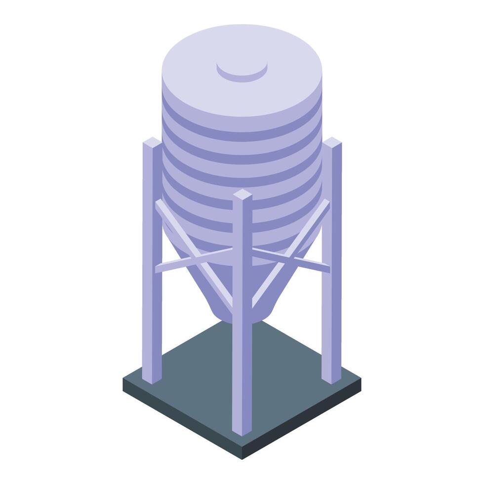 Schwein Bauernhof Wasser Panzer Symbol isometrisch Vektor. Fütterung Reservieren vektor