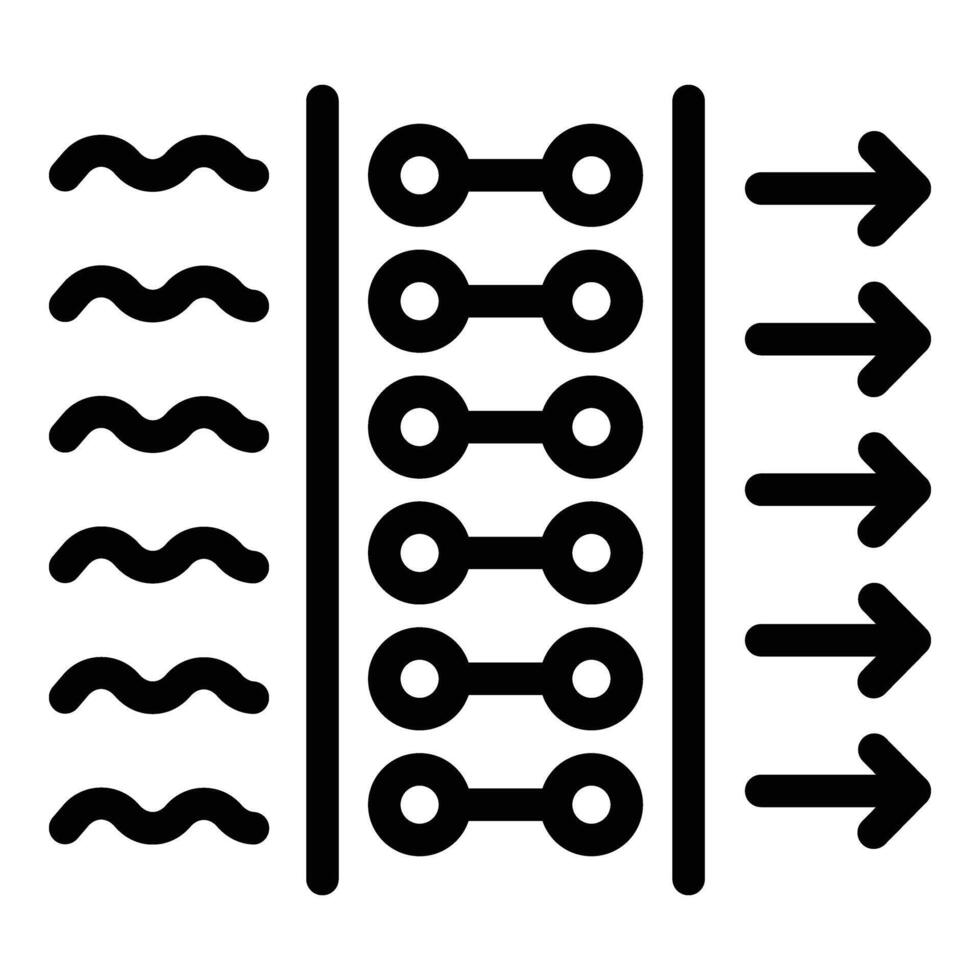 Luft Konditionierung System Symbol Gliederung Vektor. Belüftung Prozess vektor