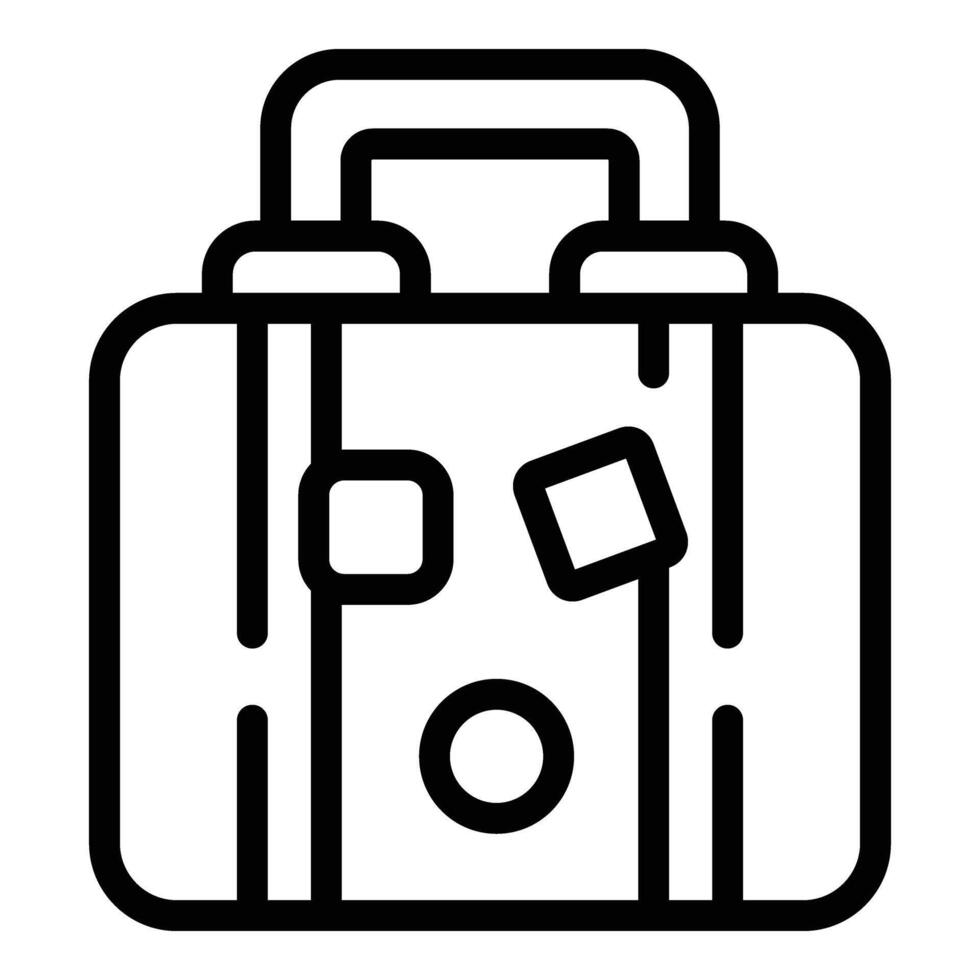 reser resväska ikon översikt vektor. resa bagage vektor