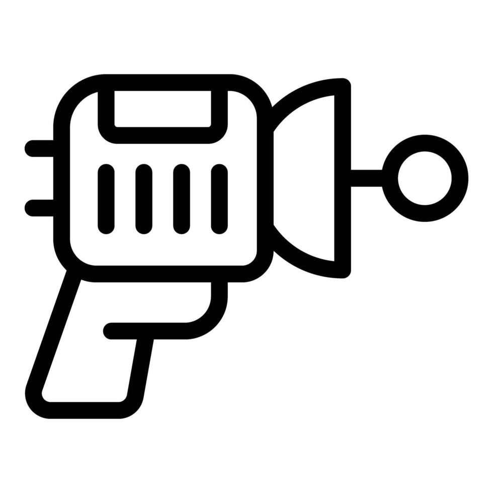 stråle pistol ikon översikt vektor. framtida Plats vapen vektor