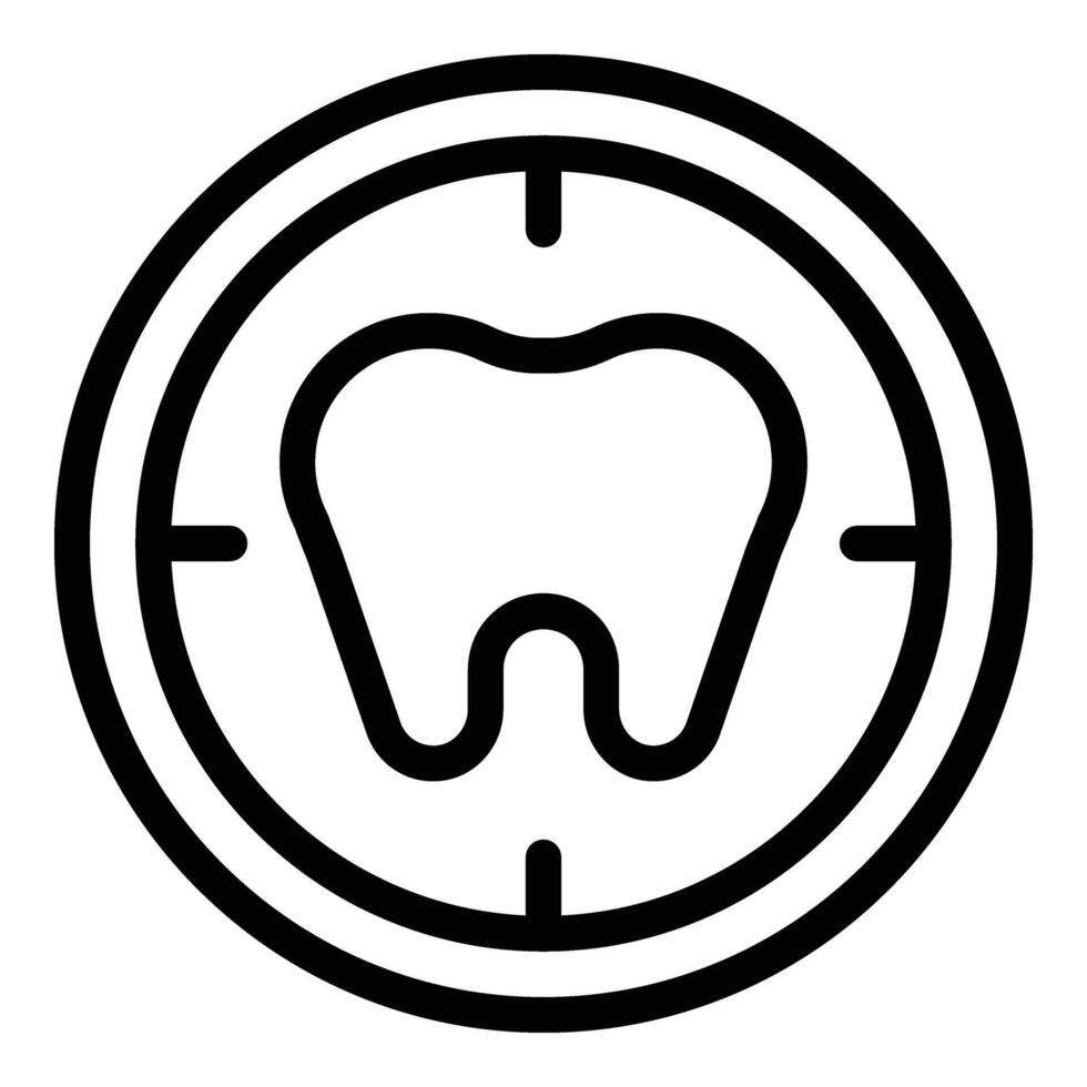 Oral Medizin Symbol Gliederung Vektor. Stomatologie Gesundheitswesen vektor