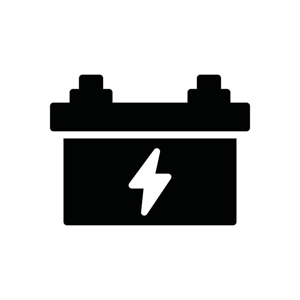 Autobatterie-Glyphe-Symbol vektor