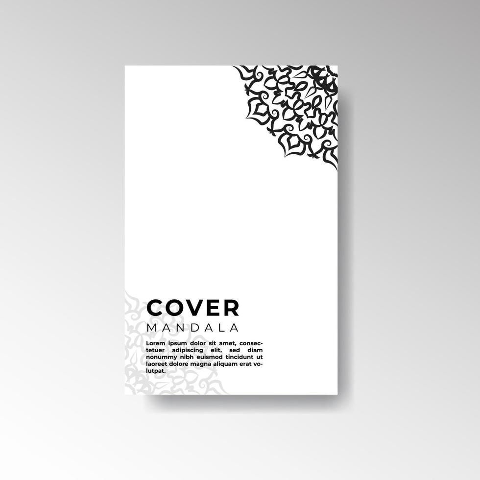 Cover-Vorlage mit Mandala-Blume vektor