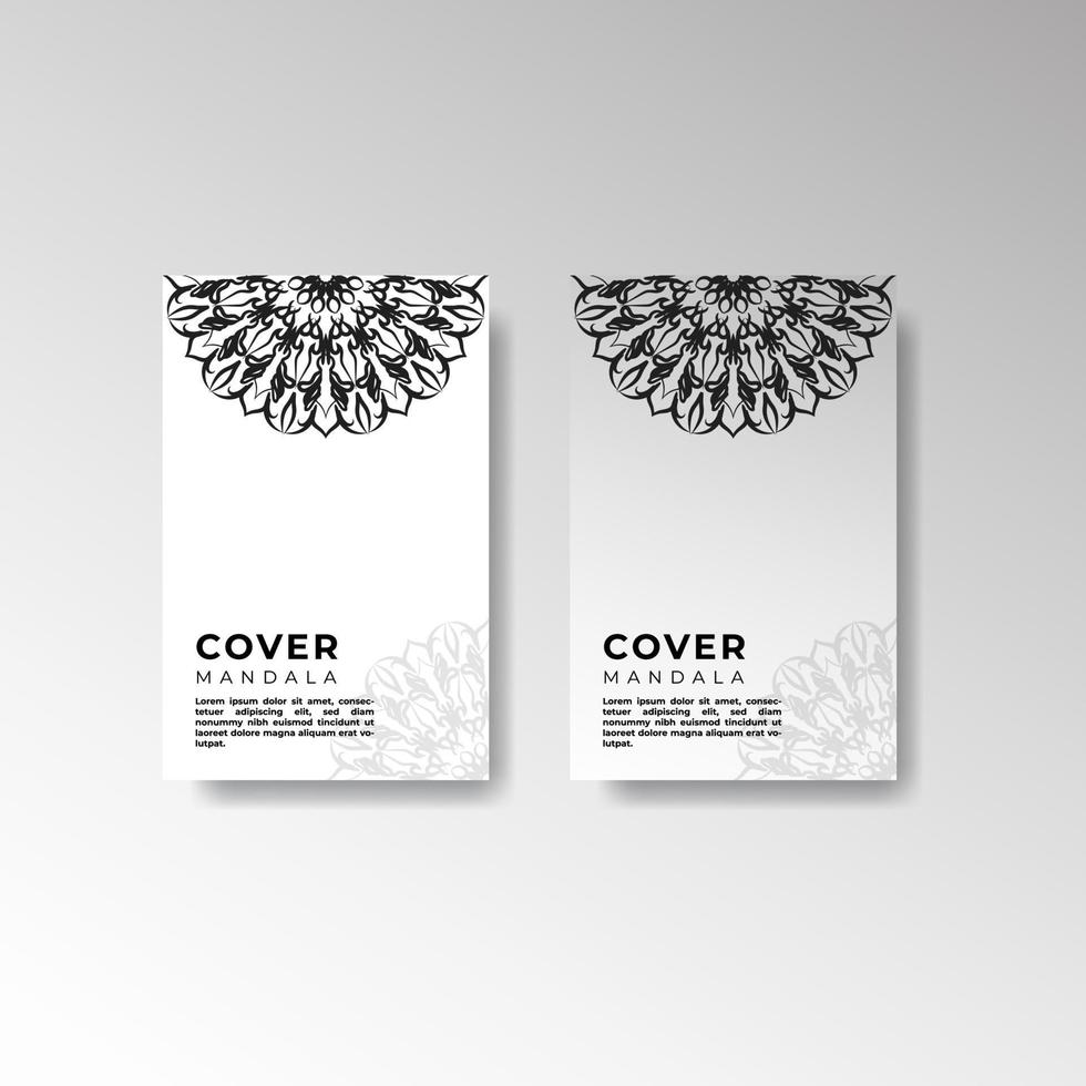 Cover-Vorlage mit Mandala-Blume vektor
