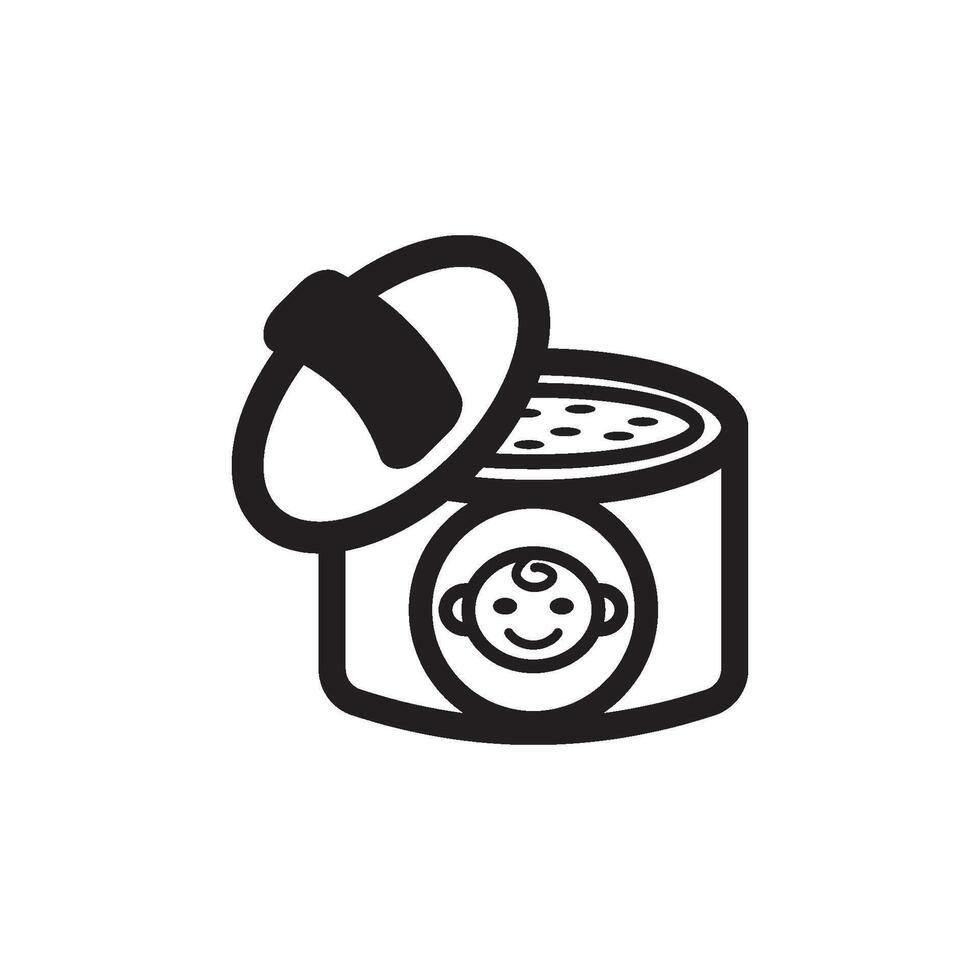 bebis pulver logotyp ikon, vektor illustration design