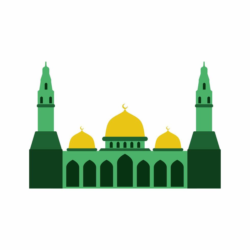 Moschee Vektor Symbol. farbig Moschee Symbol zum Zeichen, Symbol oder Dekoration. Moschee zum Ramadan Feier oder islamisch Design. Muslim Anbetung Gebäude Symbol Illustration