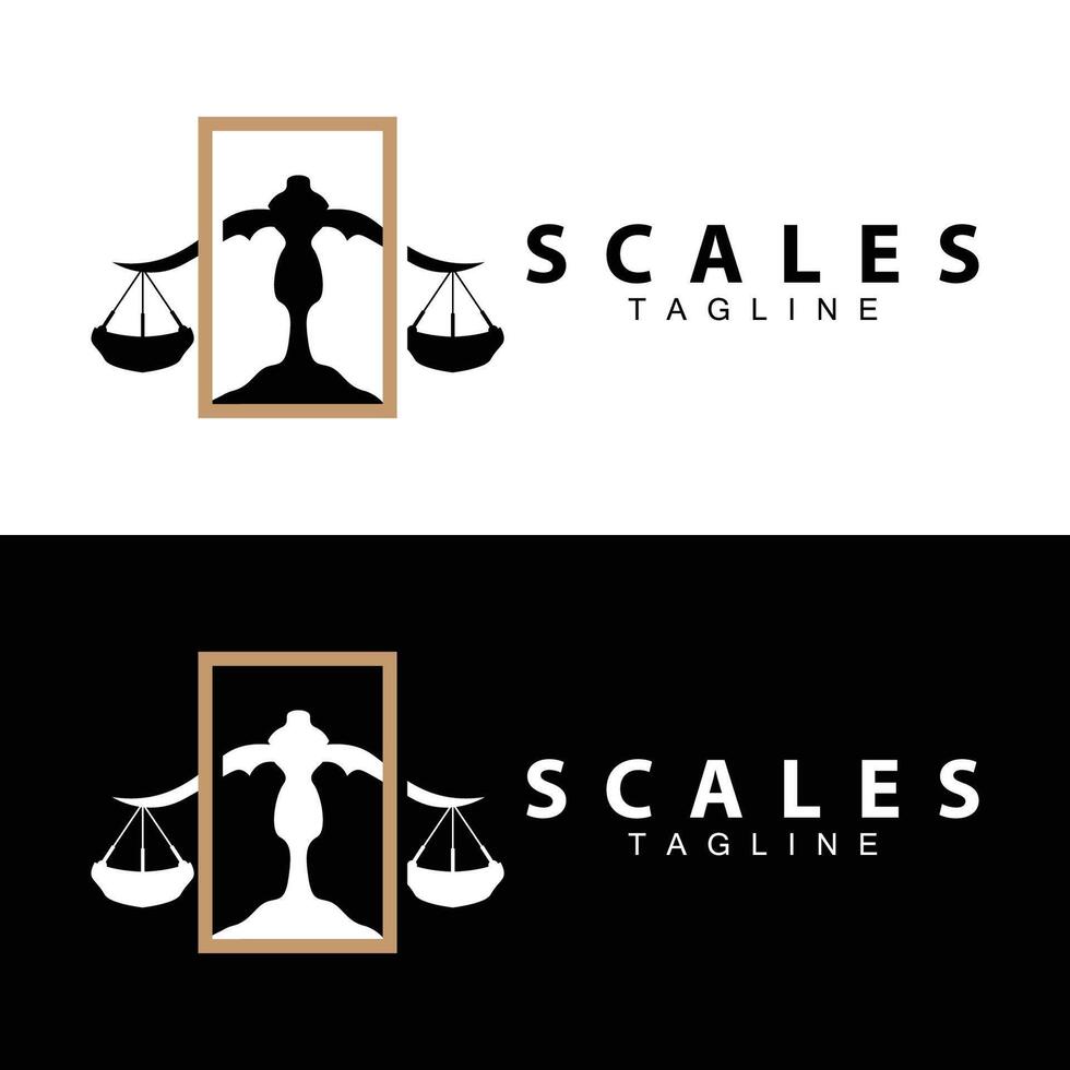 enkel Rättslig skala logotyp rättvisa domstol enkel svart silhuett mall vektor design