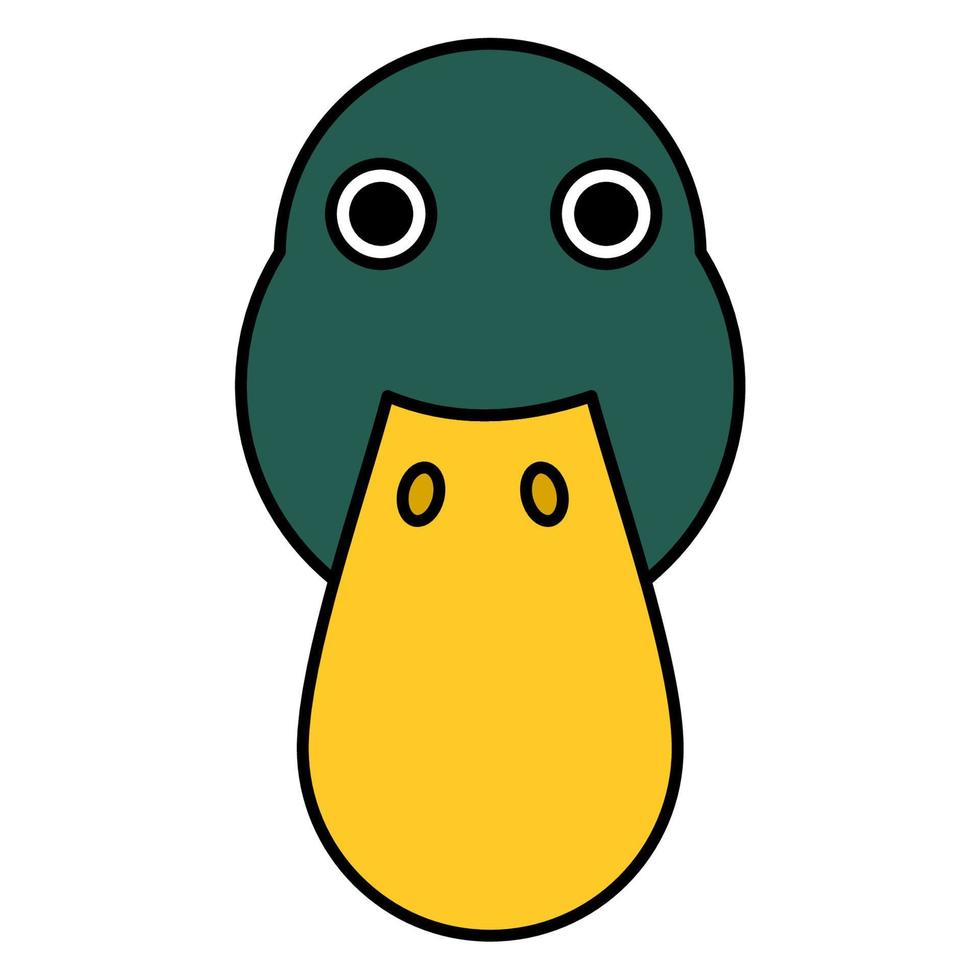 niedliche Cartoon-Ente face.vector illustration vektor