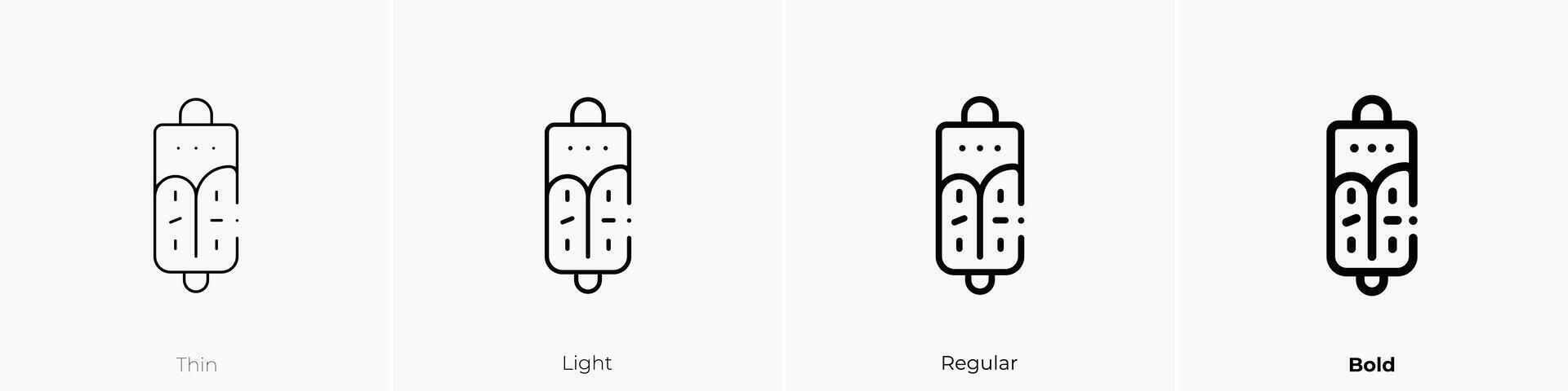 mezuzah ikon. tunn, ljus, regelbunden och djärv stil design isolerat på vit bakgrund vektor