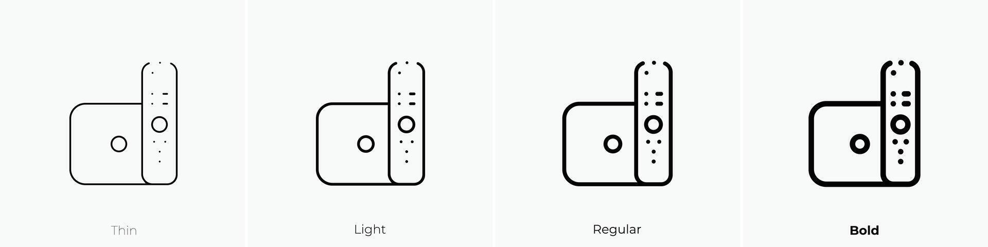 media spelare ikon. tunn, ljus, regelbunden och djärv stil design isolerat på vit bakgrund vektor